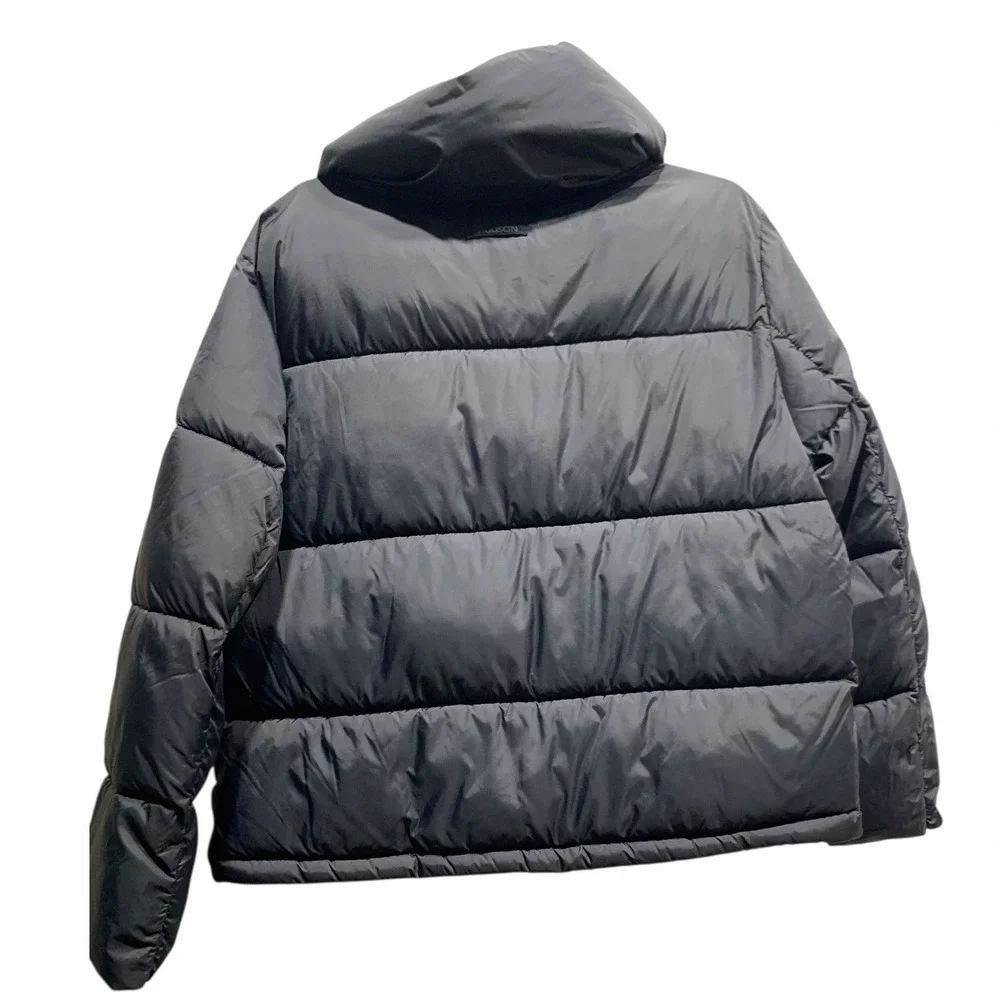 HUDSON Black Puffer Jacket Stand Collar Full Zip Women's Size Medium‎